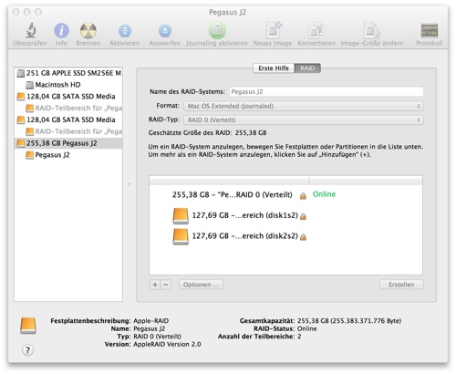 OS X Festplattendienstprogramm