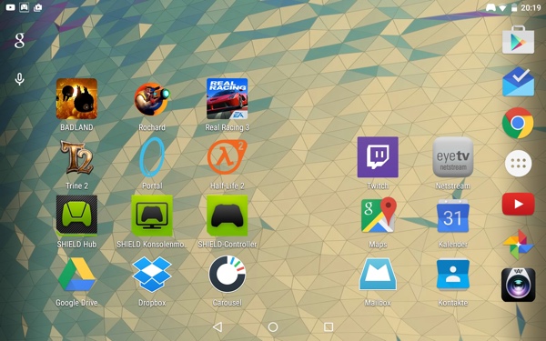 Android 5.0 Lollipop на NVIDIA Shield Tablet