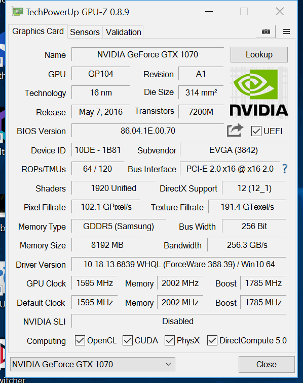 evga 1070