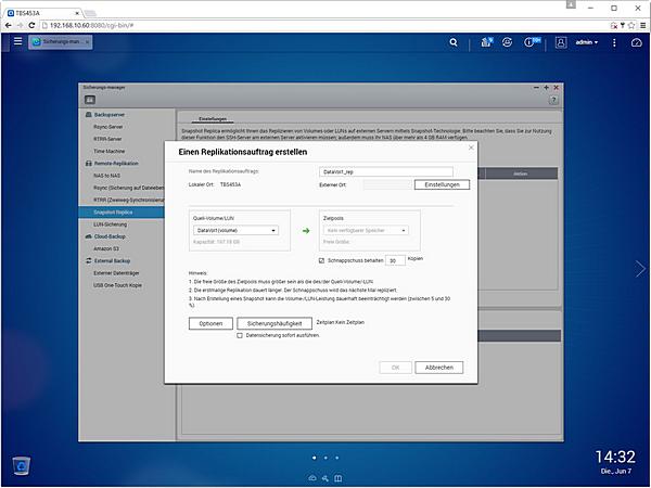 QNAP TBS-453A - резервирование