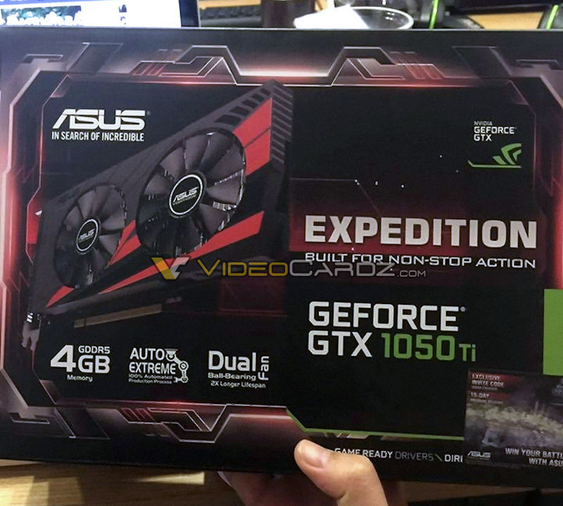 asus gtx 1050 ti leak