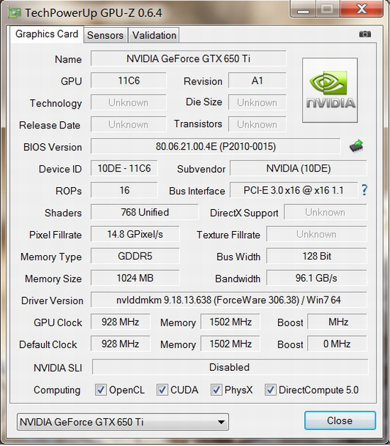 nvidia GTX-650-Ti