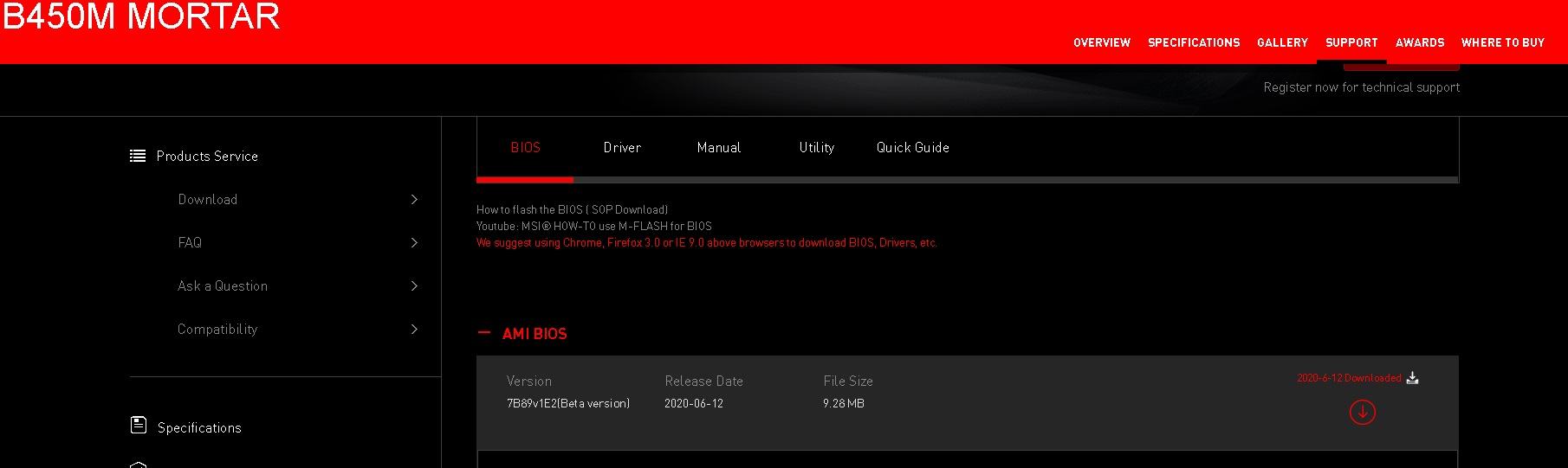 MSI B450M Mortar BIOS 7B89v1E2 (Beta Version).jpg