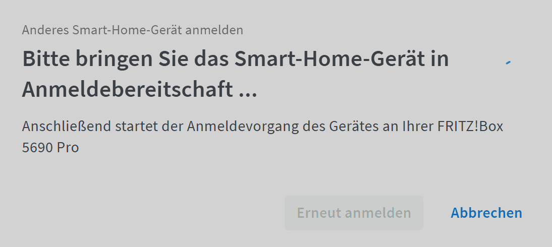 Anmeldevorgang