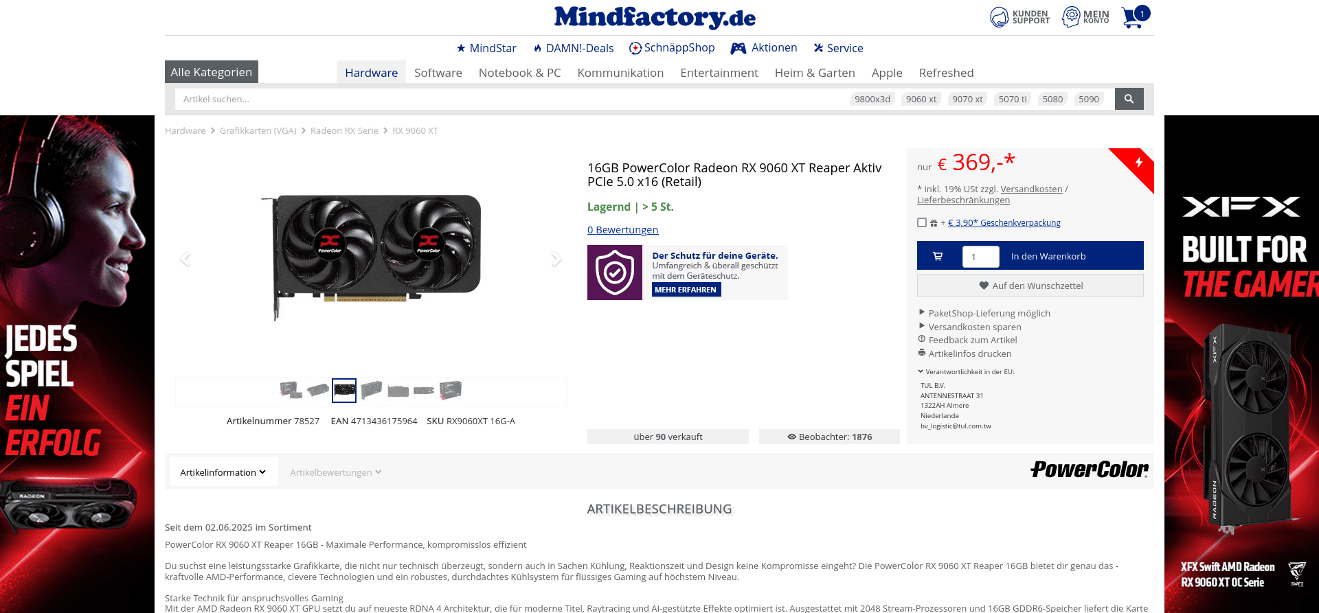 Screenshot 2025-06-07 at 00-31-40 16GB PowerColor Radeon RX 9060 XT Reaper Aktiv PCIe 5.0 x16 ...png