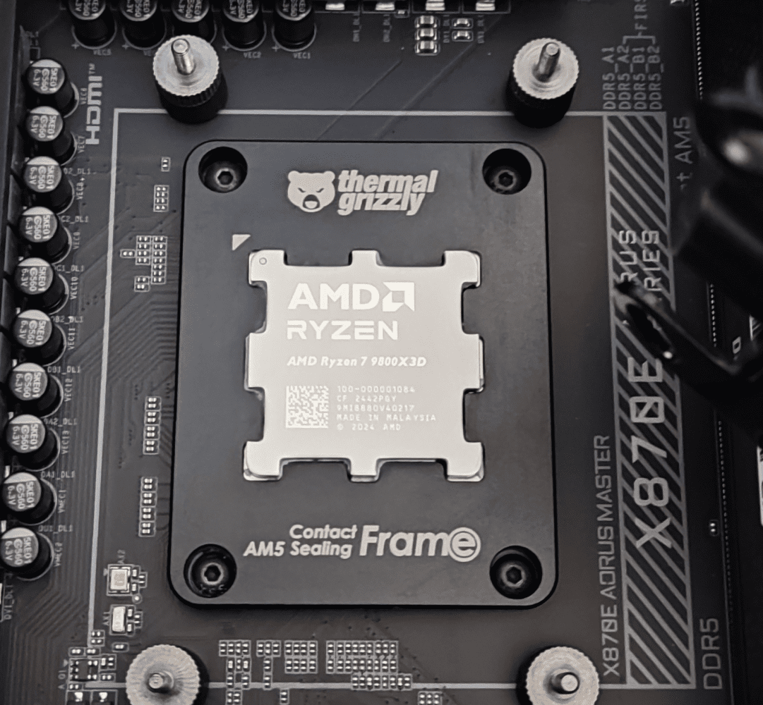 Saubere CPU nach der Reinigung mit Cleaning Wipes