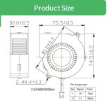 75 mm x 30 mm 7530 12V Doppelkugellager DC Brushless Lüfter Lüfter 2pin.jpg