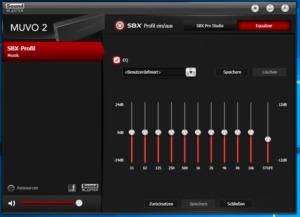 Über das Sound Blaster Control Panel können einzelne Frequenzbereiche angepasst werden