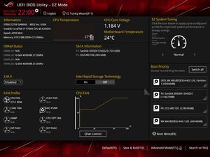 Der UEFI-EZ-Mode beim ASUS Strix Z270E/Z270G Gaming
