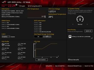 Die UEFI-EZ-Oberfläche beim ASUS ROG Strix Z370-F Gaming
