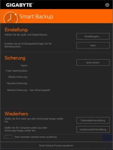 Die Software des Gigabyte Aero 15 OLED