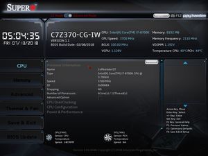 Die UEFI-Advanced-Oberfläche beim Supermicro C7Z370-CG-IW