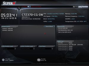 Die UEFI-EZ-Oberfläche beim Supermicro C7Z370-CG-IW