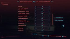 Cyberpunk 2077 - Einstellungen