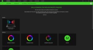 Die Software des Razer Blade 15 Basismodell 2021