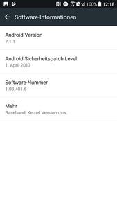 Viel aktueller geht es nicht: HTC setzt beim U11 auf Android 7.1.1, der aktuelle Sicherheits-Patch fehlte auf dem Testgerät