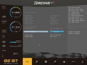 Die UEFI-Oberfläche beim Biostar Racing X370GT7.