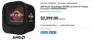 AMD Ryzen Threadripper 2990X in Kanada gelistet