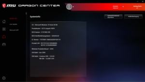 Die Software des MSI GL75 Leopard 10SFR