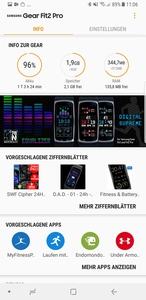 Auch die Samsung Gear Fit2 Pro benötigt für den vollen Funktionsumfang eine Companion-App