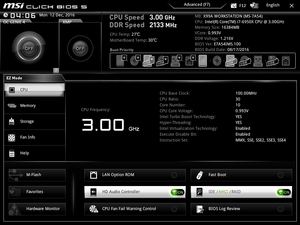 Der EZ-Mode beim MSI X99A Workstation.