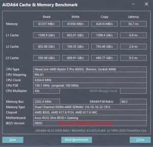 Ryzen 5 Pro 4650G - RAM-Skalierung