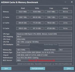 Ryzen 5 Pro 4650G - RAM-Skalierung
