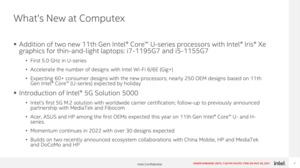 Intel Computex 2021: Tiger Lake-H