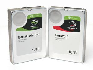 Seagate BarraCuda Pro 10TB und IronWolf 10TB