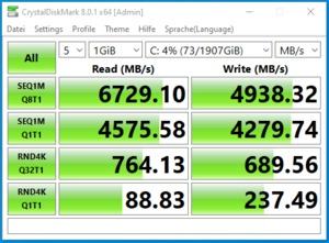 Samsung PM9A1 an Intel Rocket Lake-S angebunden