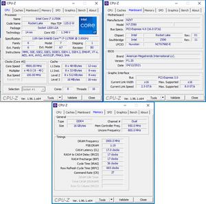 oben links: CPU-OC; unten: manuelles RAM-OC