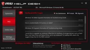 Die Software des MSI GS73VR 7RG Stealth Pro