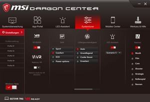 Die Software des MSI GS73VR 7RG Stealth Pro