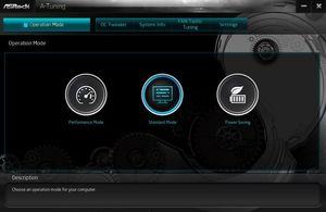 Das ASRock A-Tuning-Utility in der Übersicht.