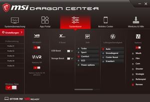 Die Software des MSI GT75VR 7RF Titan Pro