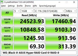 Western Digital WD_Black SN850 on ASUS Hyper M.2 X16 Gen4 Card