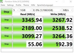 Die M.2-Performance beim MSI MEG Z490I UNIFY über den Z490-Chipsatz mit PCIe 3.0 x4.