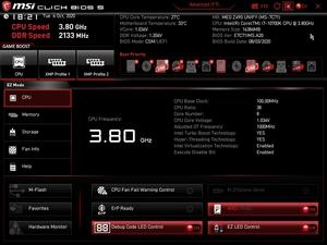 Der UEFI-EZ-Mode beim MSI MEG Z490 UNIFY