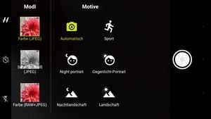 Die Kamera-App bietet einige zusätzliche Modi