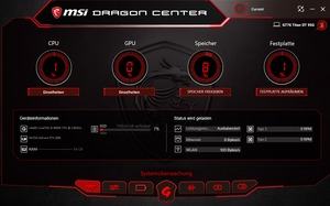 Die Software des MSI GT76 Titan DT 9SG Die Software des MSI GT76 Titan DT 9SG