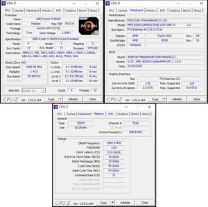 oben links: CPU-OC; unten: manuelles RAM-OC