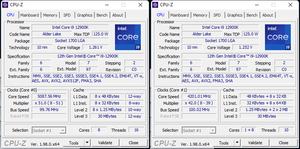 CPU-OC: links mit den P-Kernen und rechts mit den E-Kernen