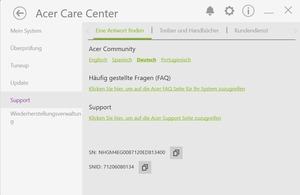 Die Software des Acer Aspire VX15