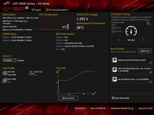 Die UEFI-EZ-Ansicht beim ASUS ROG Strix X370-I Gaming