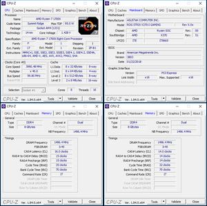 oben links: CPU-OC; unten links: RAM-OC mit Profil; unten rechts: manuelles RAM-OC