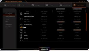 Die Software des Gigabyte AERO 15 OLED XD