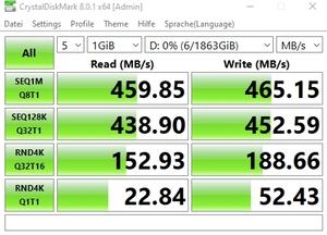Die USB-3.2-Gen1-Performance über den ASMedia ASM1074