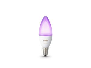 Philips erweitert die Hue-Familie um E14-Lampen, hier in der Version White and Color Ambiance für weißes und farbiges Licht