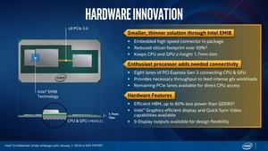 Präsentation zu den 8th Gen Core Prozessoren mit Radeon RX Vega M Graphics