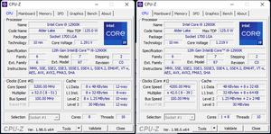 CPU-Overclocking: links mit den P-Kernen und rechts mit den E-Kernen